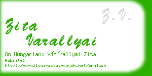 zita varallyai business card